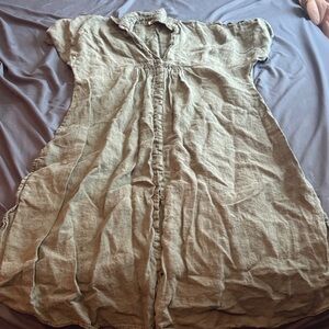 Zara Olive Green Casual Dress